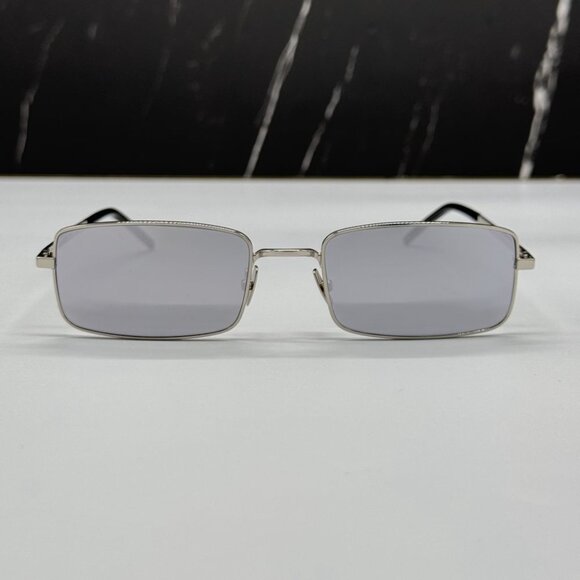 NEW SAINT LAURENT SL252 004 UNISEX SILVER SUNGLASSES SAINT LAURENT SL 252 004 - Picture 5 of 12